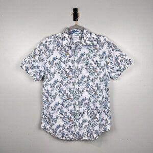 Ricky & Micky Blue Floral Short Sleeve Button Up Shirt | M